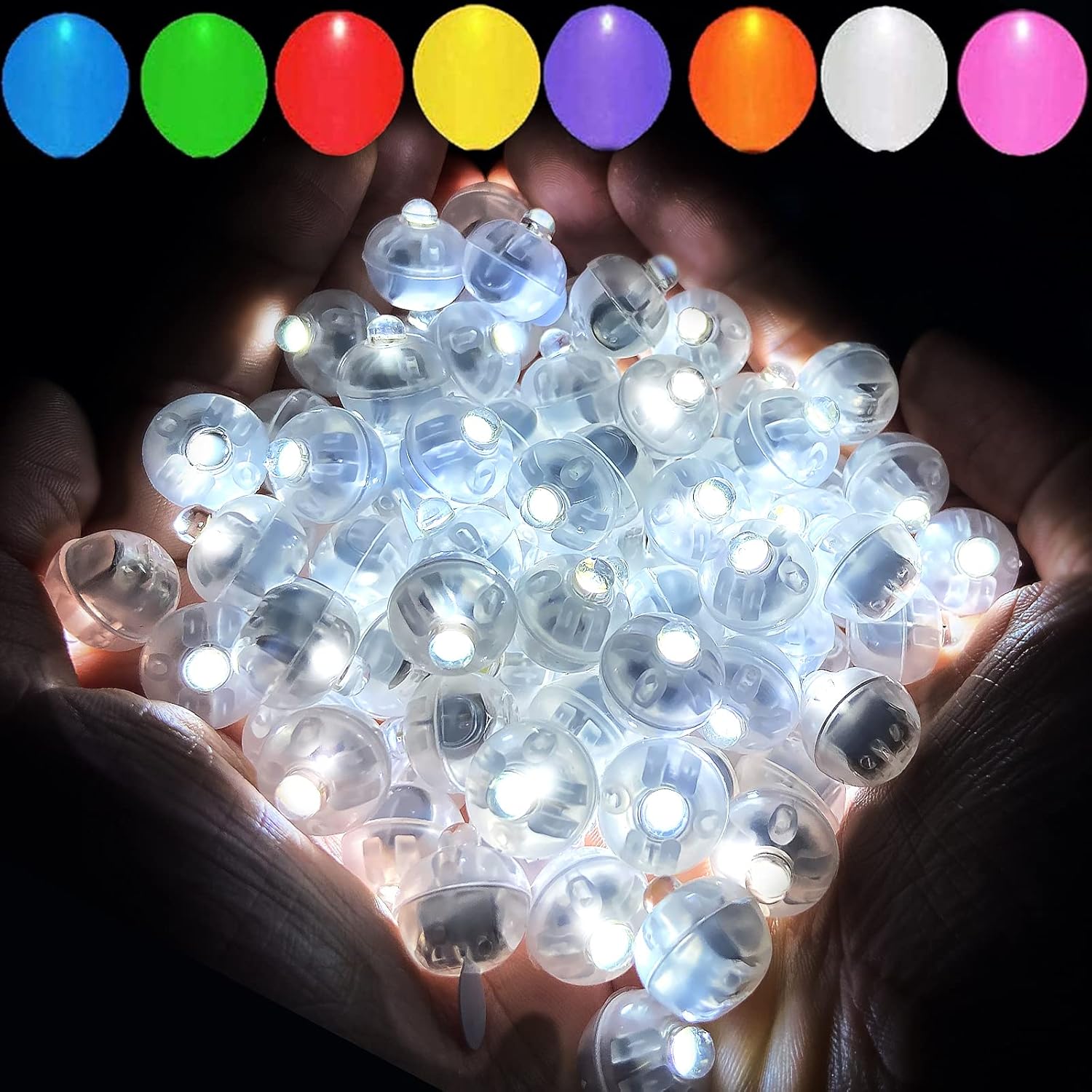 Aogist 200pcs White Balloon Light for Parties and Festivals