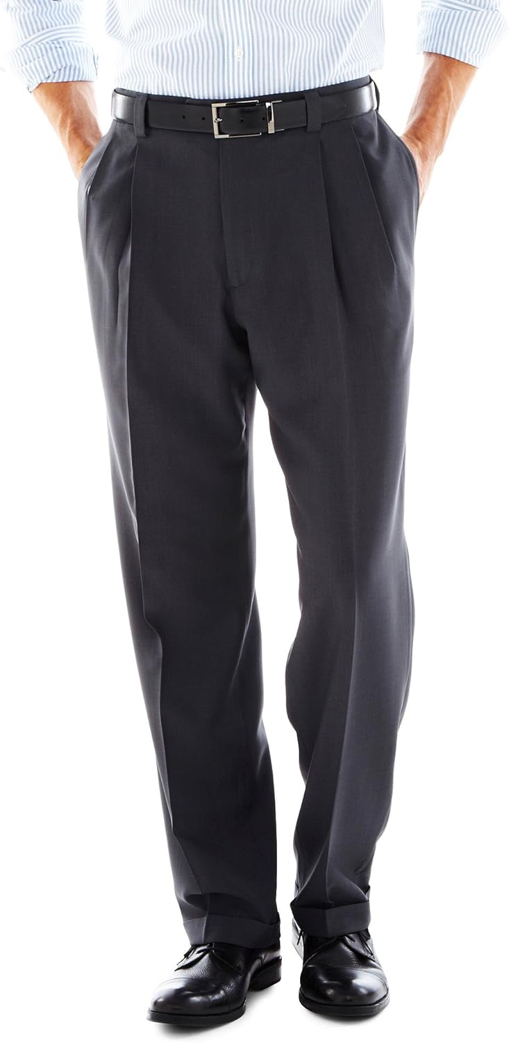 Haggar Men's E-CLO Repreve Stria Pleat Front Dress Pant Review