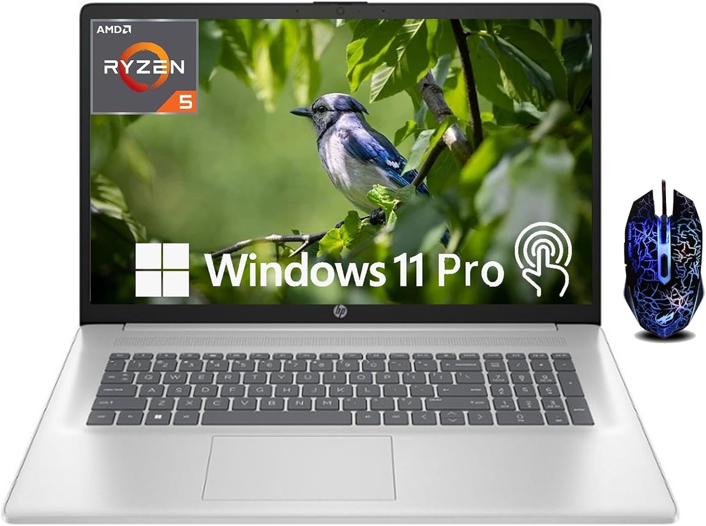 HP 17.3 Inch Business Laptop with Touchscreen and Ryzen 5