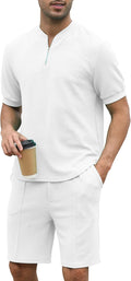 Mens Tracksuits 2 Piece Casual Athletic Jogging Outfit - Breathable