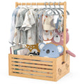 Baby Shower Crate Closet Gift Basket with Hanger - Natural Large Size