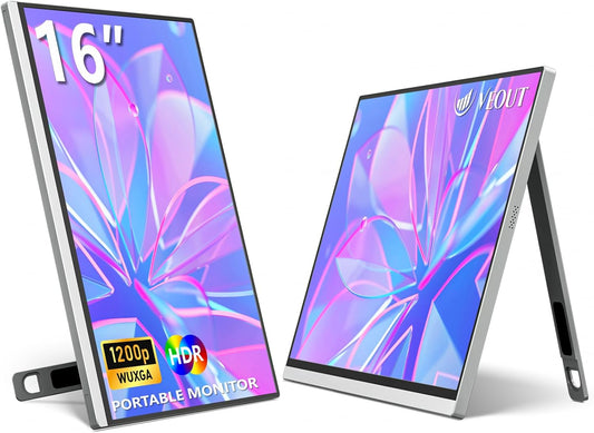 16 Inch Portable Monitor for Laptop - FHD IPS External Screen