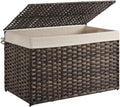 Storage Basket with Lid 42.3 Gallon Woven Bin - Large Foldable Laundry