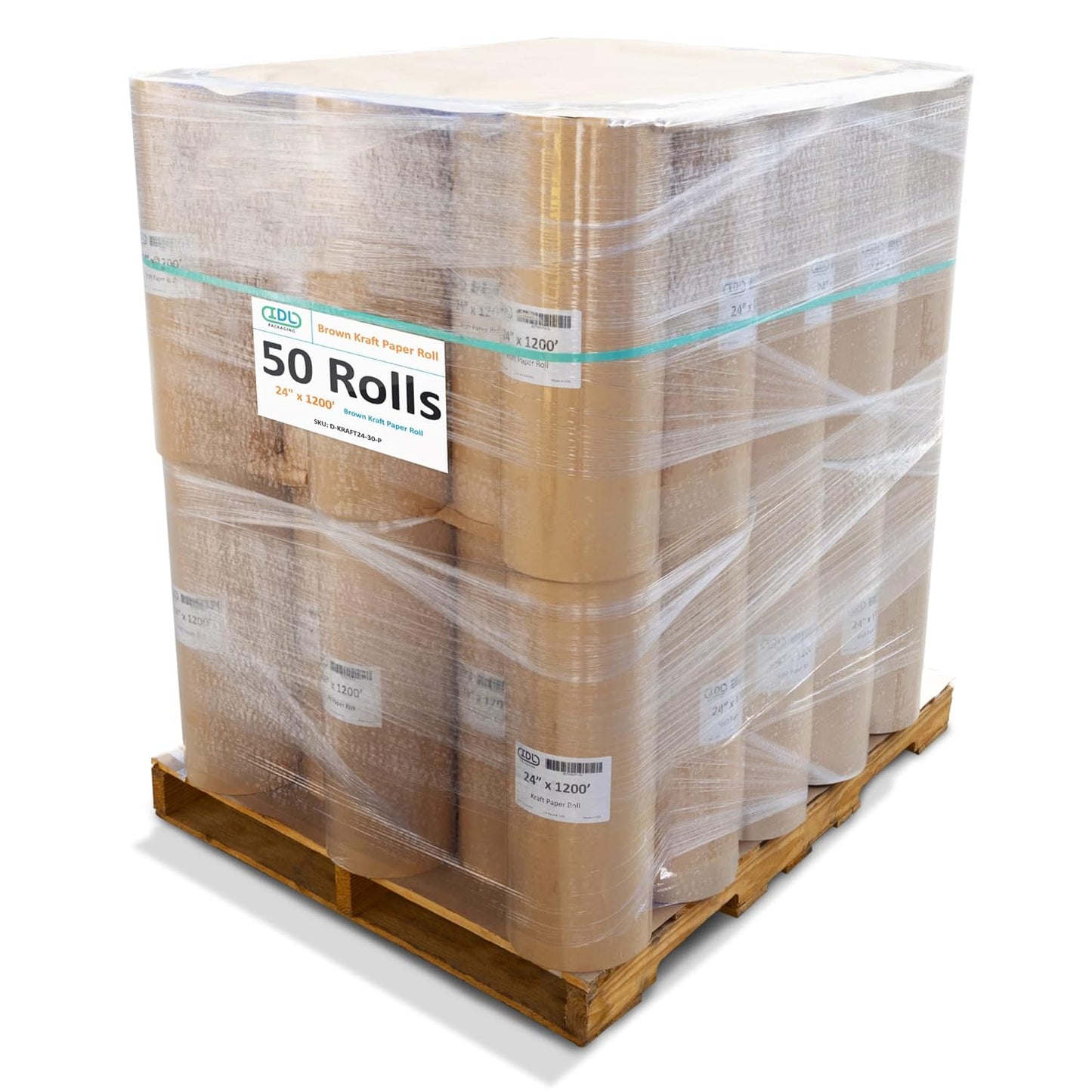 IDL Large Brown Kraft Paper Roll for Packing and Art Projects