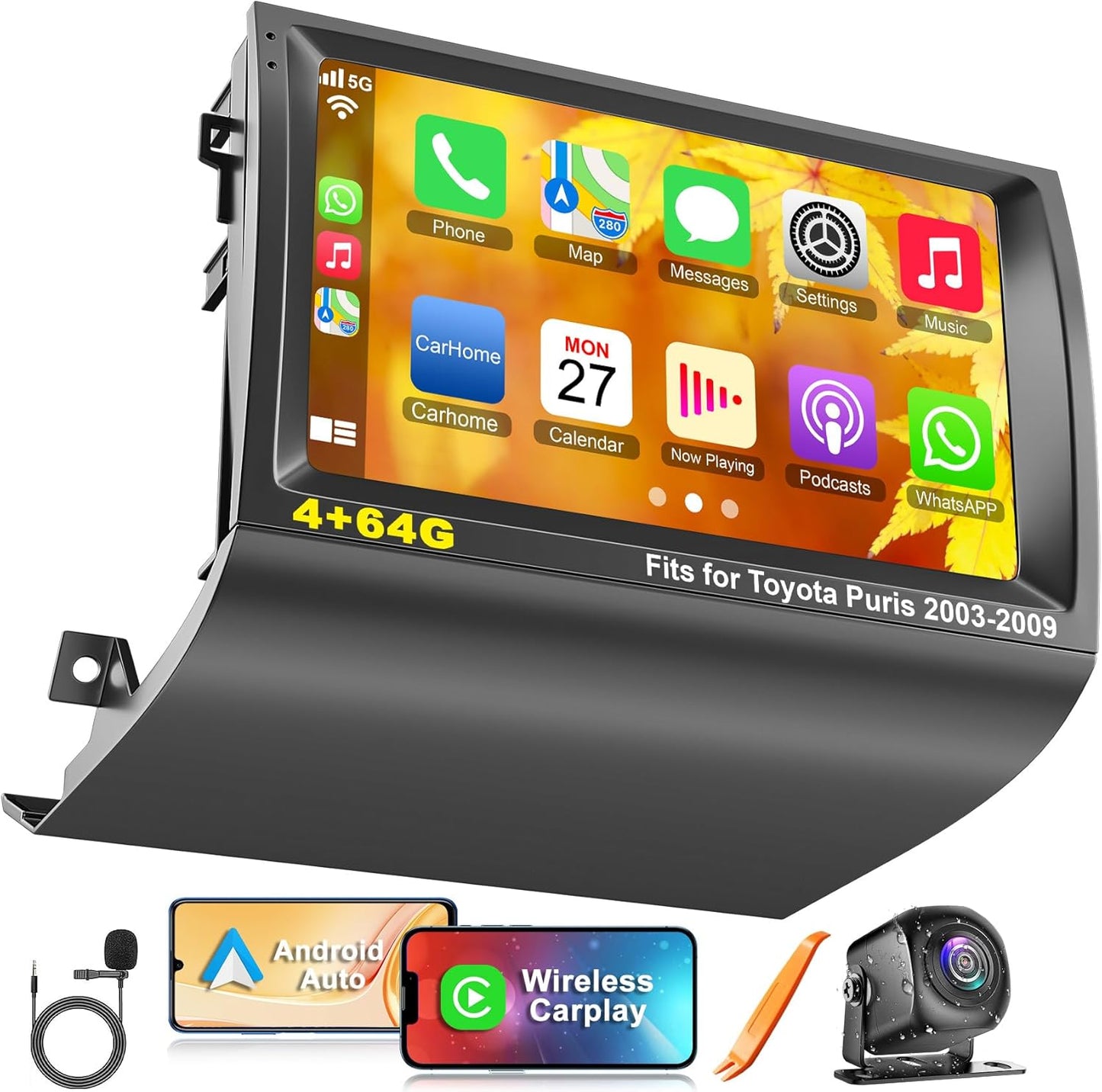 Car Radio for Toyota Prius 2003-2009 with Wireless Carplay