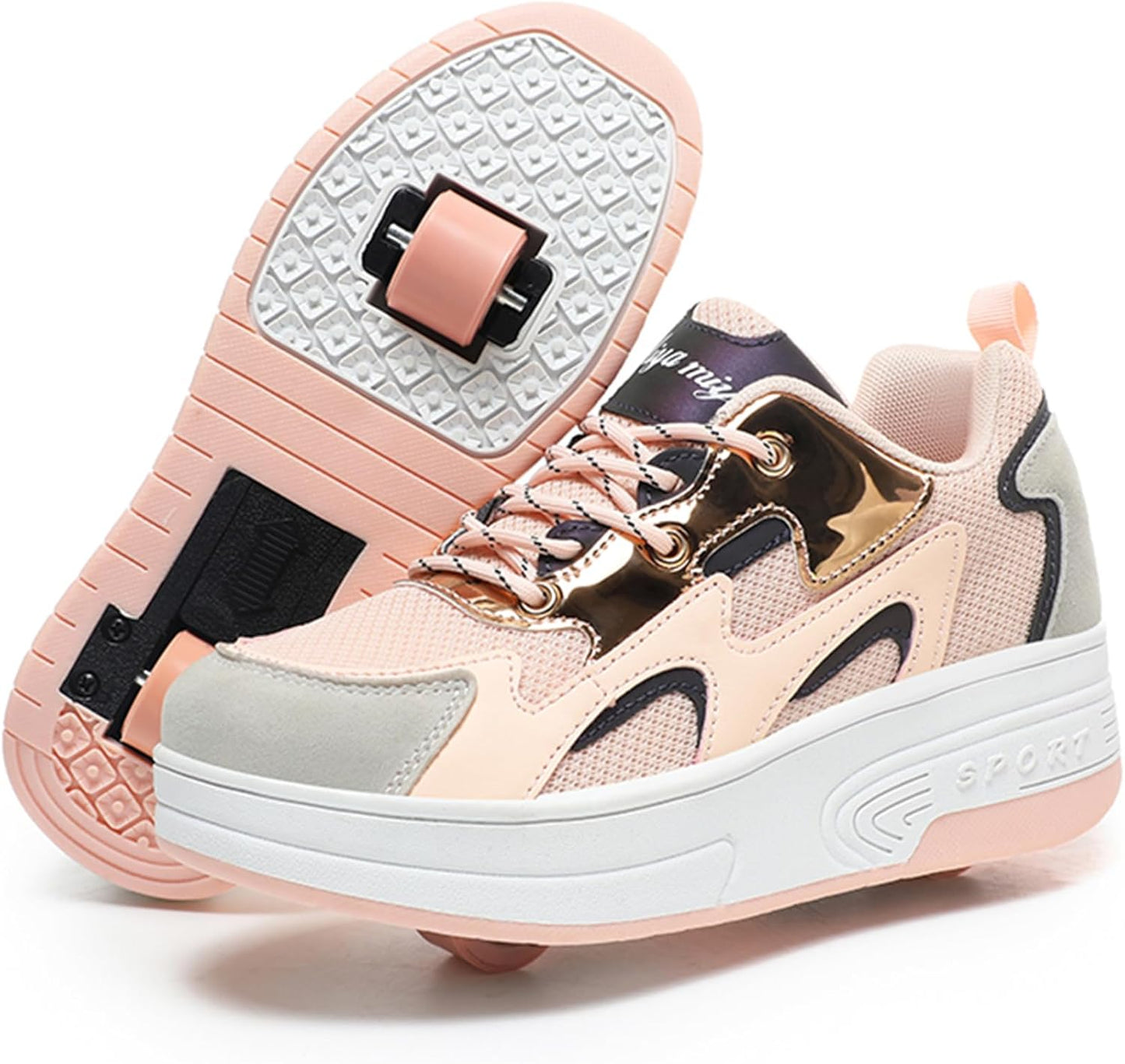 Wooowyet Roller Skate Shoes for Kids with Rechargeable Wheels