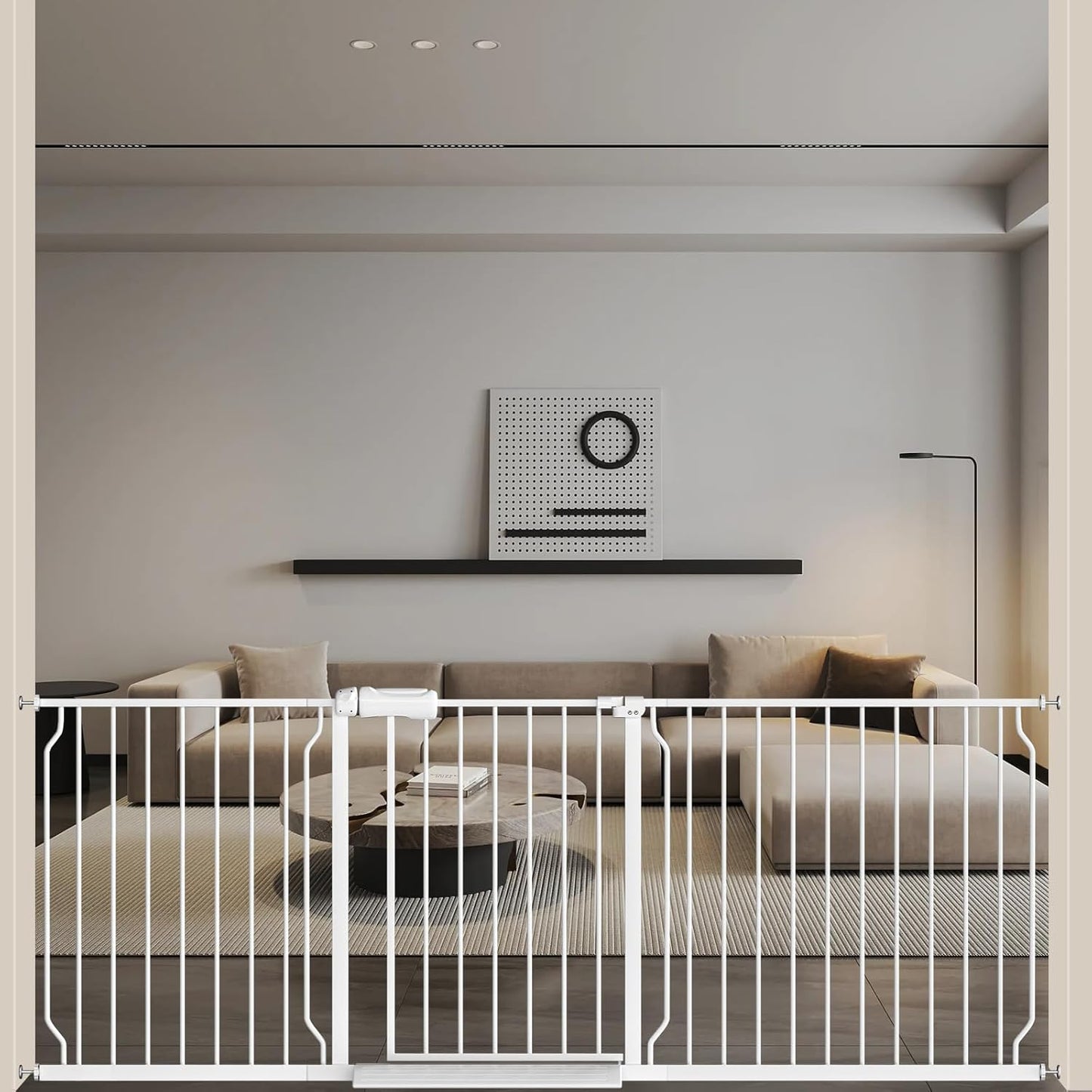 Extra Wide Pressure Mount Baby Gate for Safety and Convenience