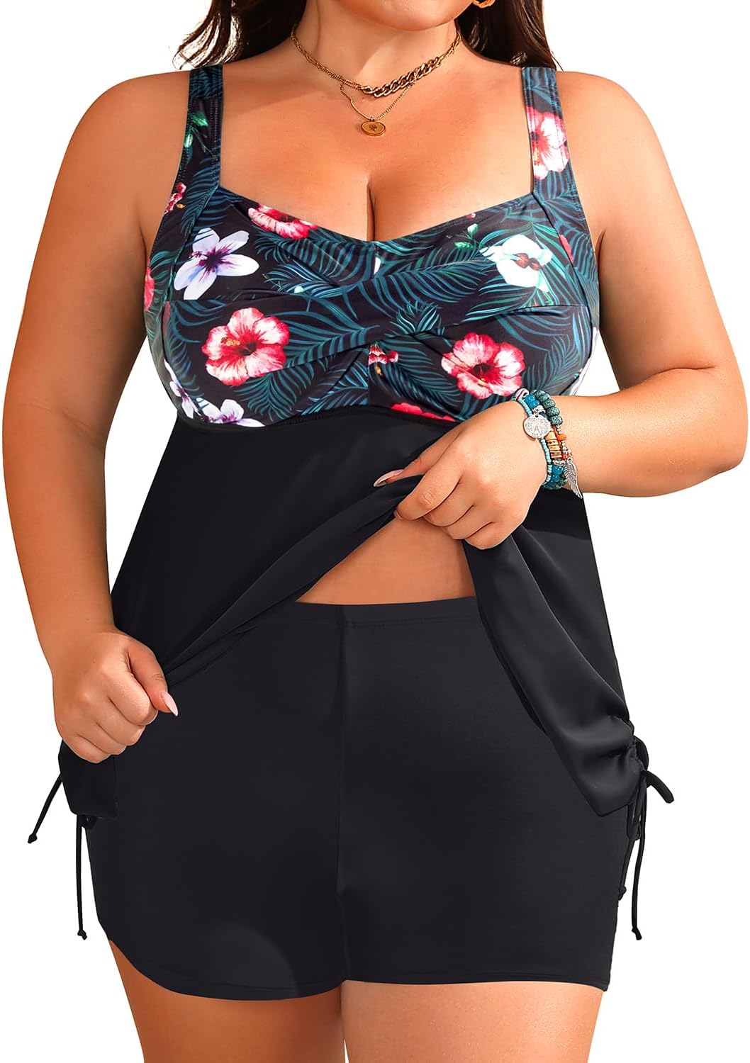 Aqua Eve Plus Size Tankini Swimsuit for Flattering Beach Days