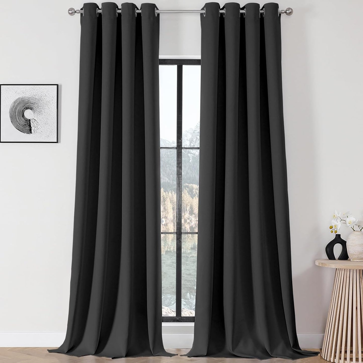 Joydeco Blackout Curtains 108 Inch Length for Room Darkening