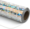 Silver Geometric Pattern Metallic Wrapping Paper - Jumbo 30in x 100ft
