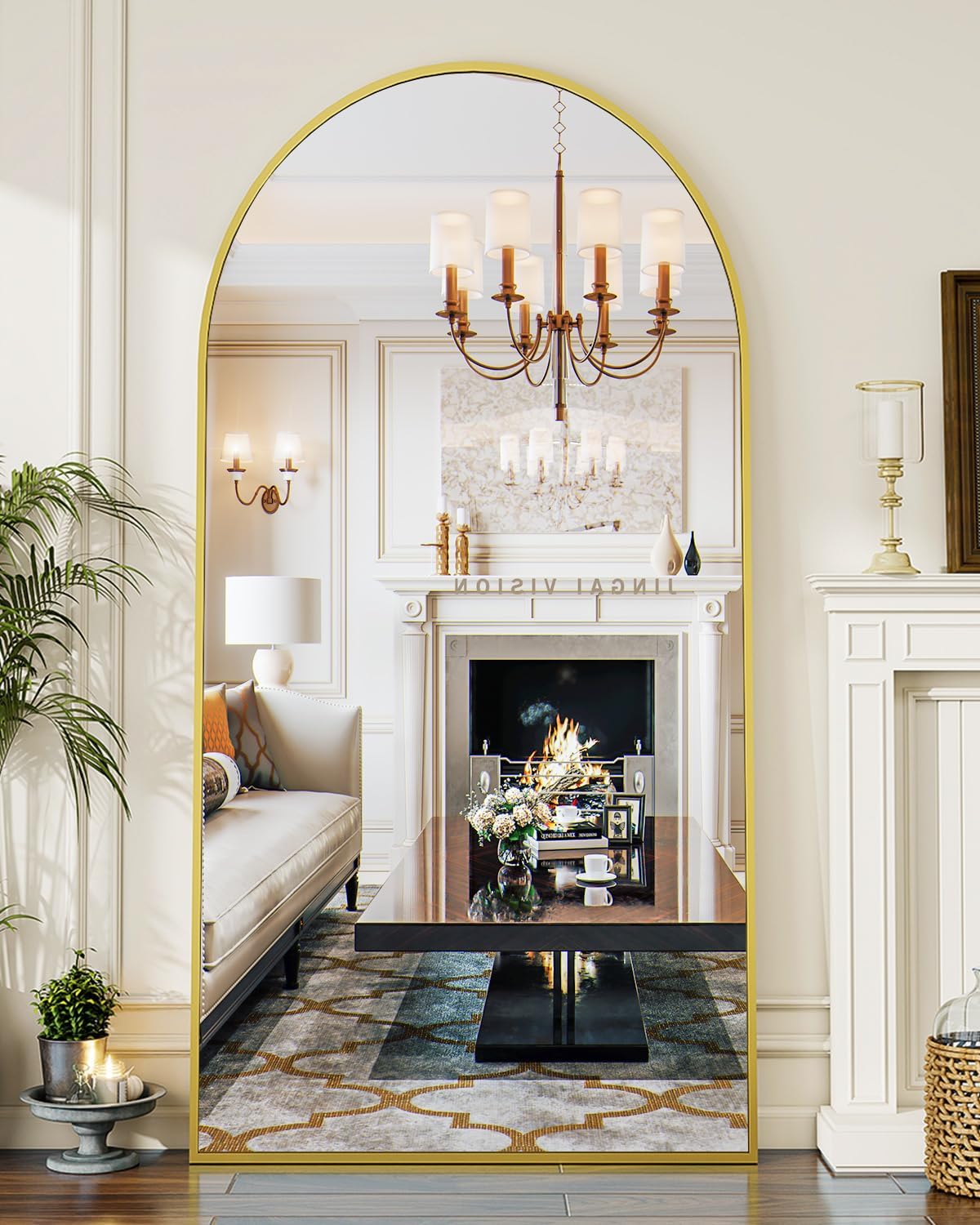 Koonmi 34inx76in Arched Full Length Mirror for Any Room