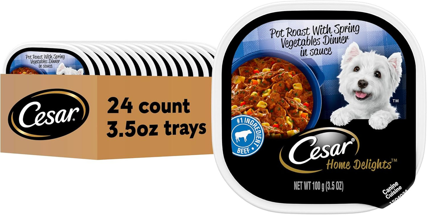 Cesar Home Delights Pot Roast with Spring Vegetables Dinner
