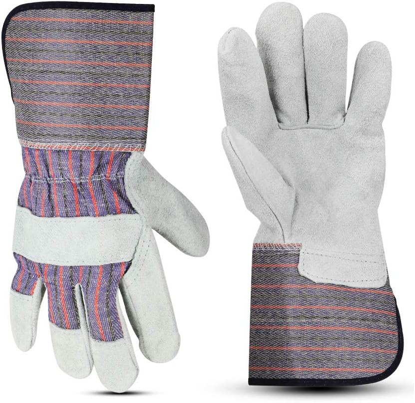 Glove Station Cowhide Leather Work Gloves for Tough Jobs