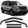 In-Channel Rain Guards Fit for Ford Explorer 2011-2019 - Durable 4 PCS
