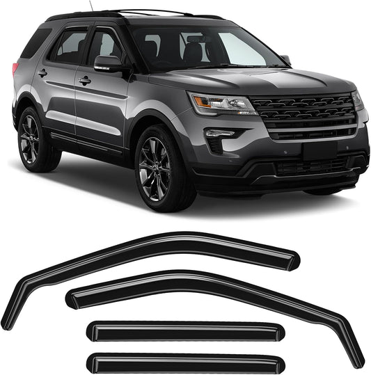 Durable In-Channel Window Deflectors for Ford Explorer 2011-2019