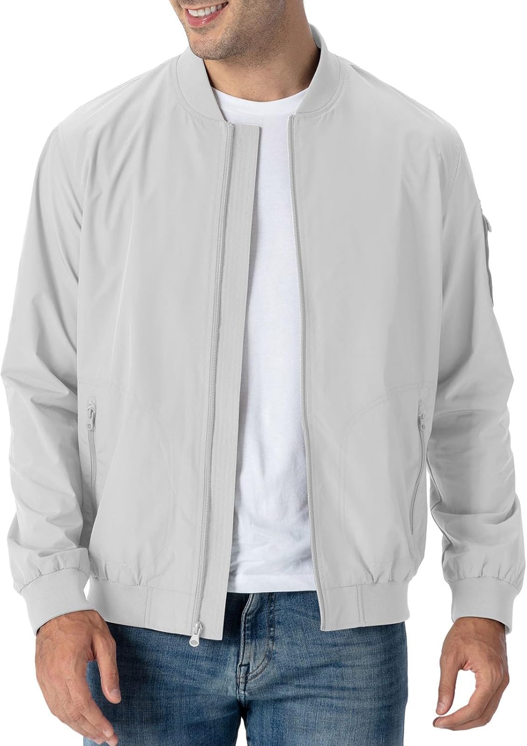 Rdruko Men's Lightweight Bomber Jacket for Casual Fashion