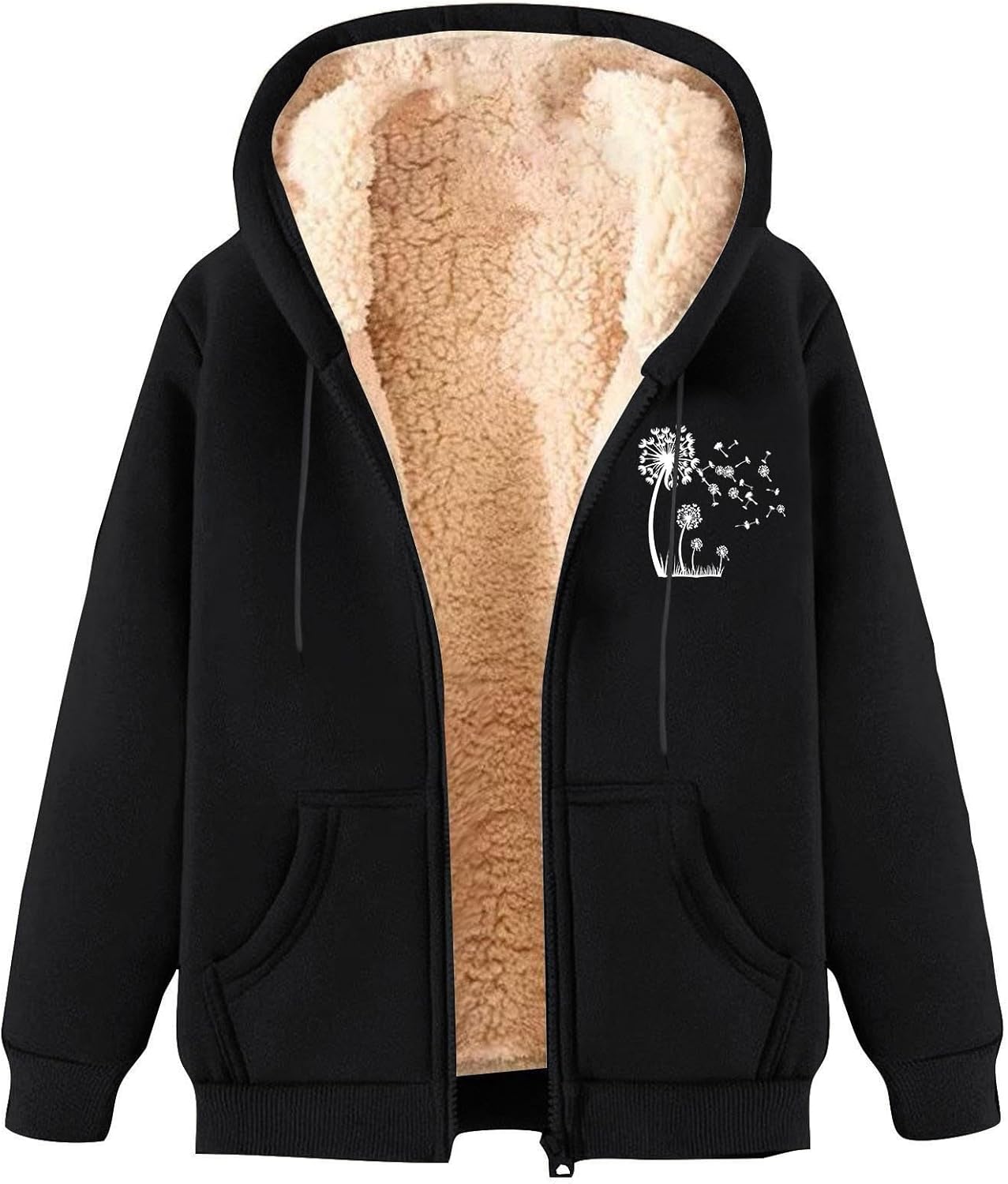 Cute Sherpa-Lined Fleece Hoodie - Cozy & Stylish!