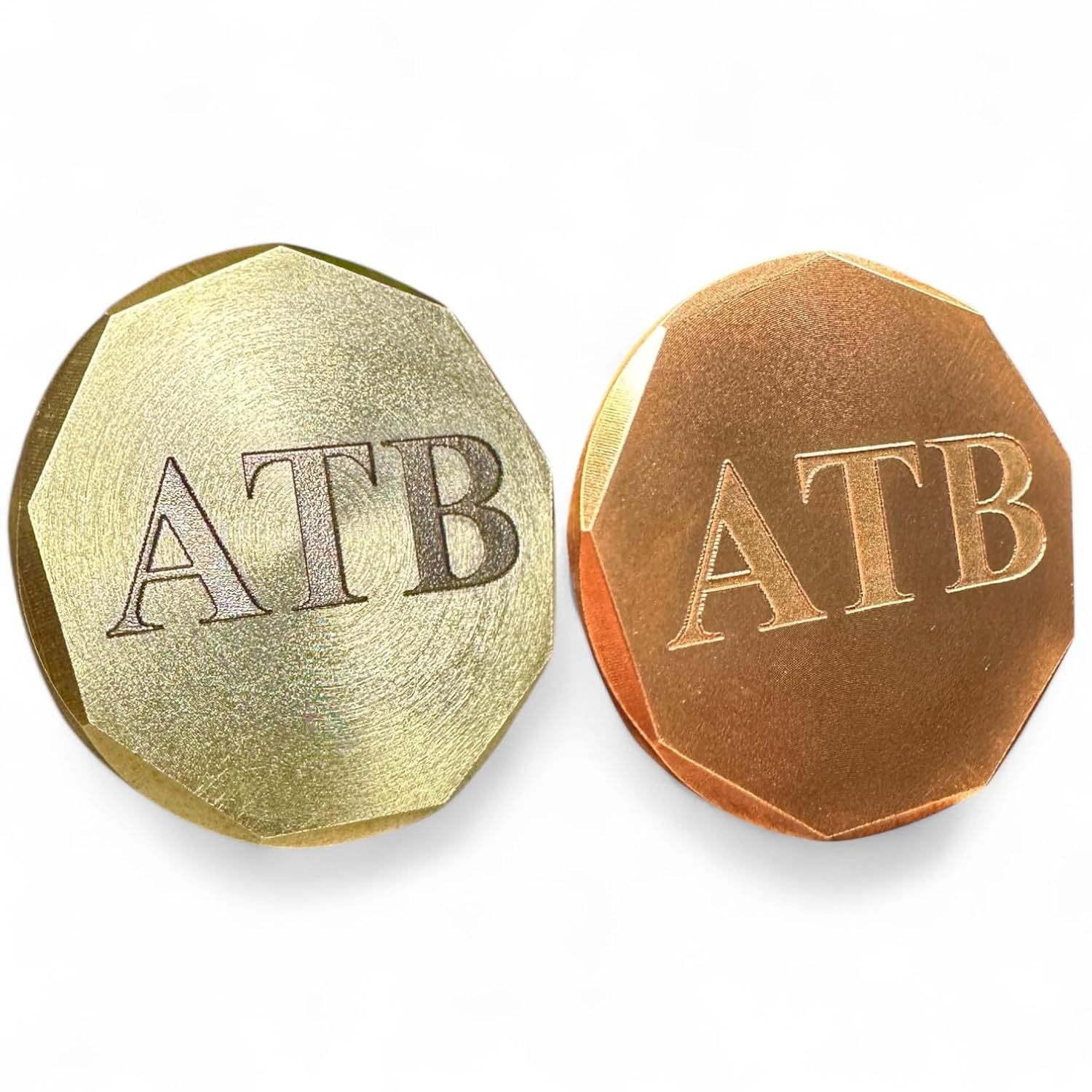 Personalized Brass & Copper Ball Markers - Golf Gift Set