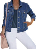 luvamia Women's Stretch Fitted Denim Jean Jacket - Versatile Layering