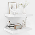 Fun Memories Floating Shelves 16in x 12in - Extra Deep Rustic White