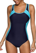 One Piece Athletic Racerback Swimsuit - Slimming One-Piece for Women