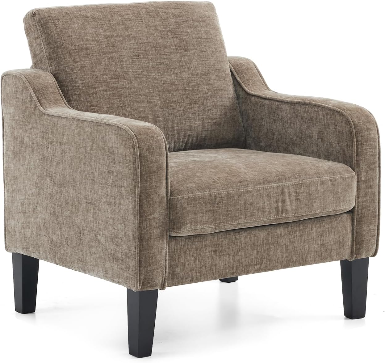VINGLI Accent Chair for Living Room Light Brown Comfy Chair