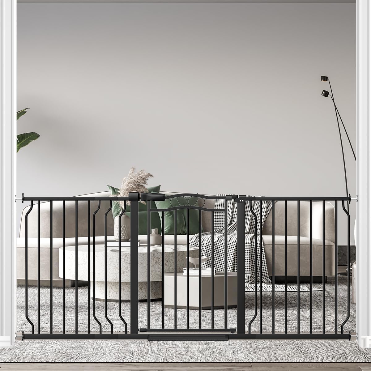 Extra Wide Baby Gate 62.2-71.6in for Stairs No Drilling