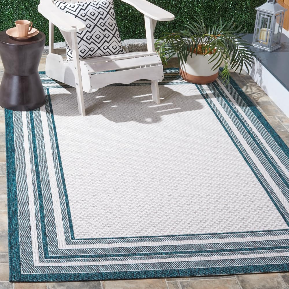 SAFAVIEH Courtyard Collection Indoor Outdoor Accent Rug 4ft x 5ft 7in