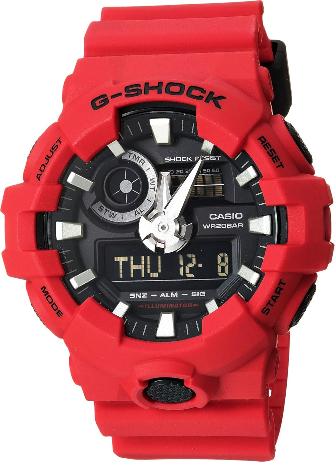Casio GA-700 Red One Size - Ultimate Style Statement