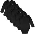 HonestBaby baby-boys 5-pack Long Sleeve Bodysuits - Soft Organic less