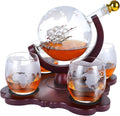 Whiskey Globe Decanter Set by Oaksea - Unique Gifts for Him
