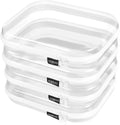 Clear Hard Shell Zipper Case 4 Pack - Crush Resistant Organizer