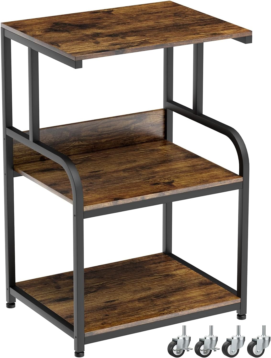 EasyCom 3-Tier Printer Stand with Wheels - Organize Your Home Office!