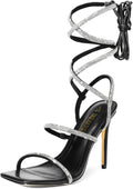 High Heels Stilettos for Women - Rhinestone Strappy Square Toe DREAM