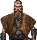Viking Fur Shawl Medieval Faux Fur Mantle Shoulder Wrap - Regal Look