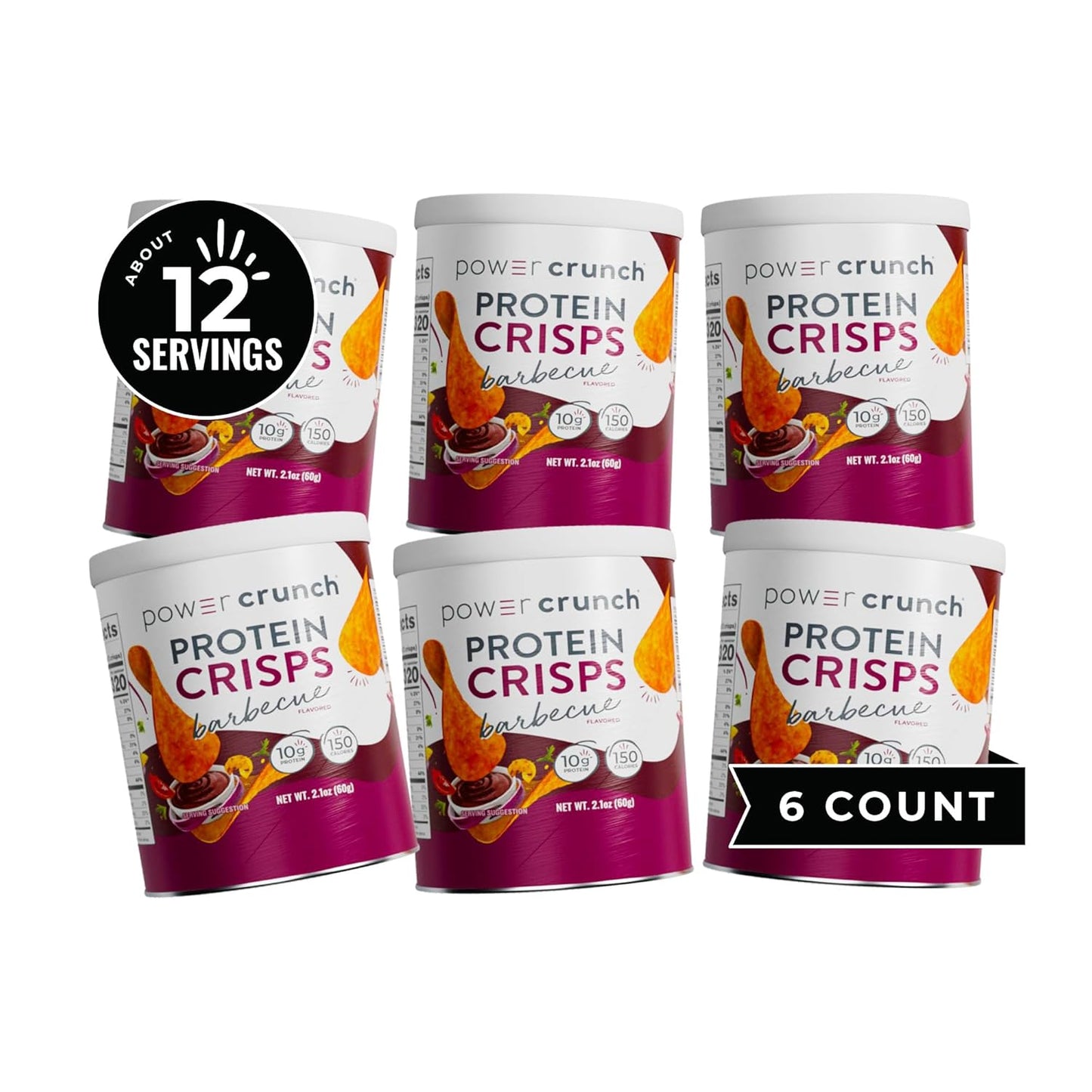 Power Crunch Protein CRISPS: BBQ Flavour, 10g Protein/Serving