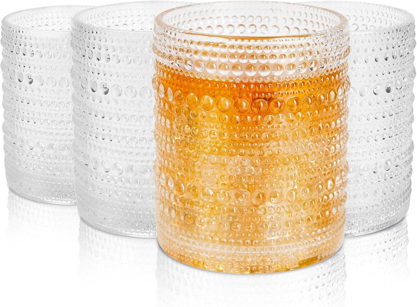 Vintage Bubble Glass Rocks Set by LEYU