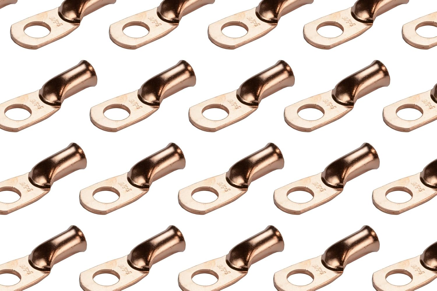 TEMCo 100 Pack Bare Copper Welding Battery Cable Ends for Durability