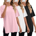 Women's Oversized Gym T Shirts 3 Pack - Comfortable Cotton Blend Shoes
