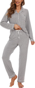 Button Up Pajamas for Women Long Sleeve Sleepwear - Soft (Style GRJ7)