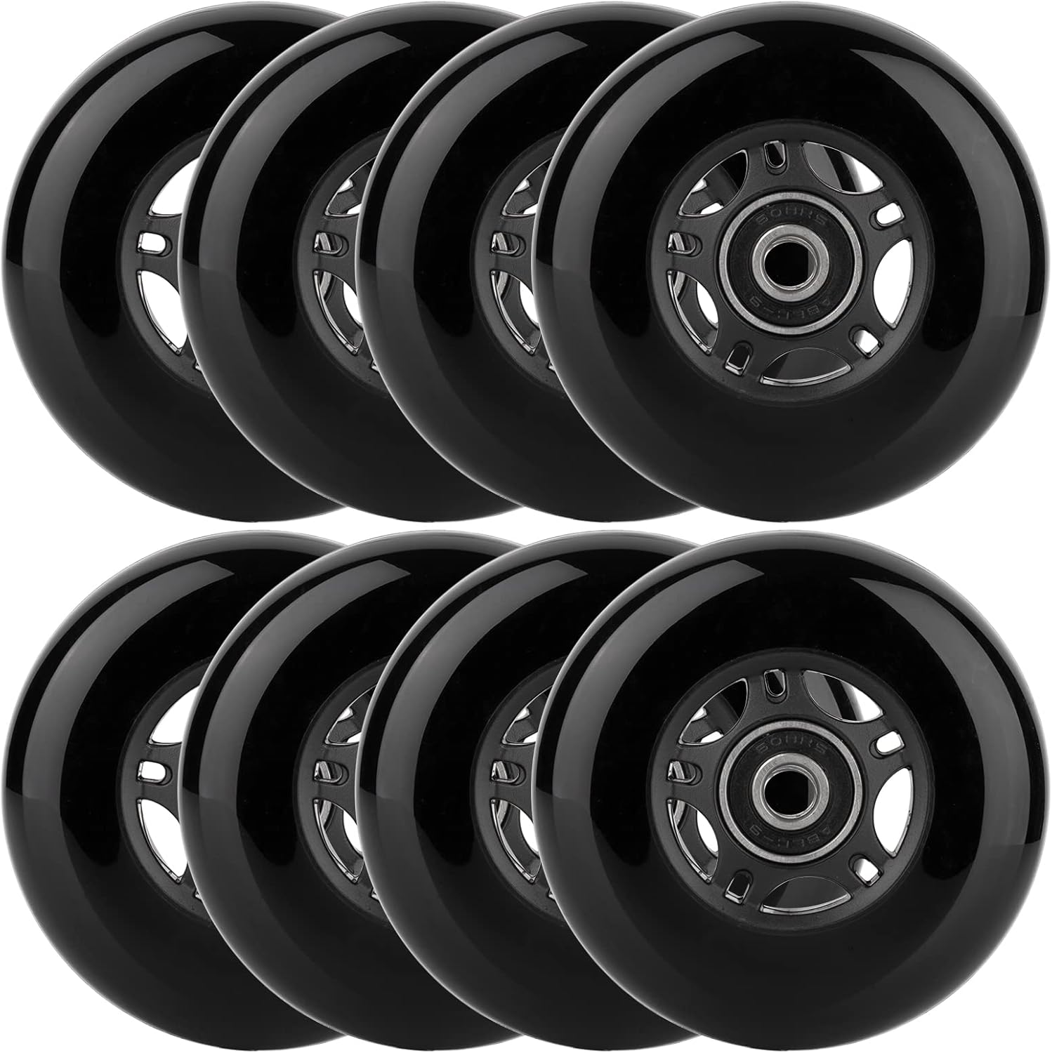 Inline Skate Wheels for Outdoor and Indoor Use - 8-Pack