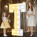 Pooqla 4 FT Marquee Light Up Letter T - Giant LED Mosaic Decor
