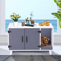 Hidden Cat Litter Box Furniture with Scratching Mat for Cats