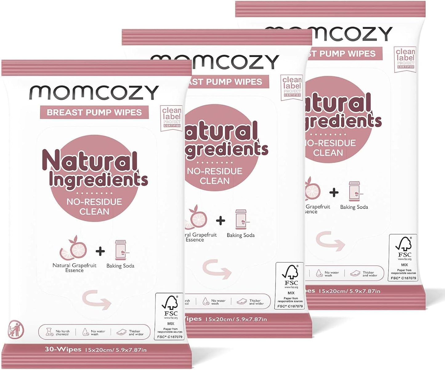 Momcozy Pump Wipes Trio Pack - On-the-Go Pump Cleaning!