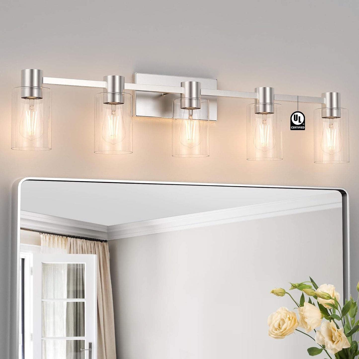 5-Light Modern Vanity Light Fixtures for Stylish Bathrooms