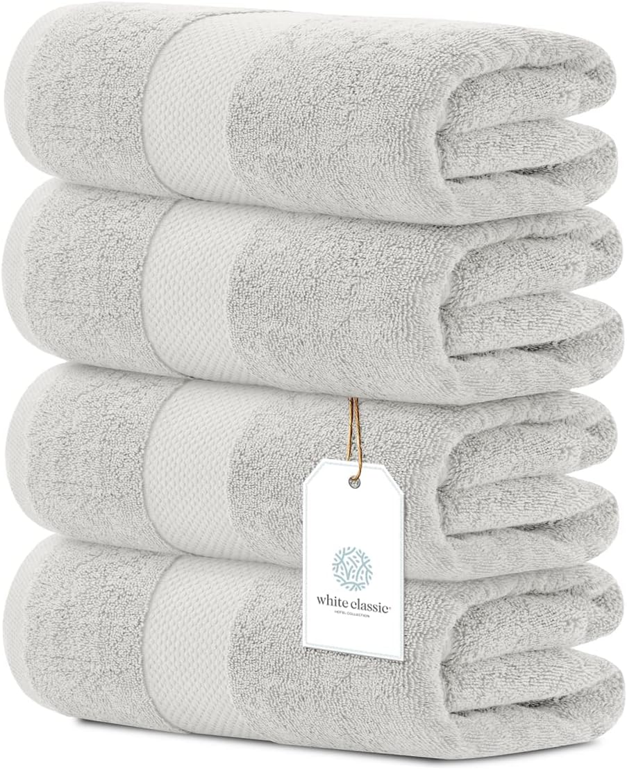 Luxury Bath Towels Set of 4 - Ultra Soft 700 GSM Cotton Towels