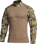 CQR Combat Shirt for Men 1/4 Zip Tactical Long Sleeve - Breathable