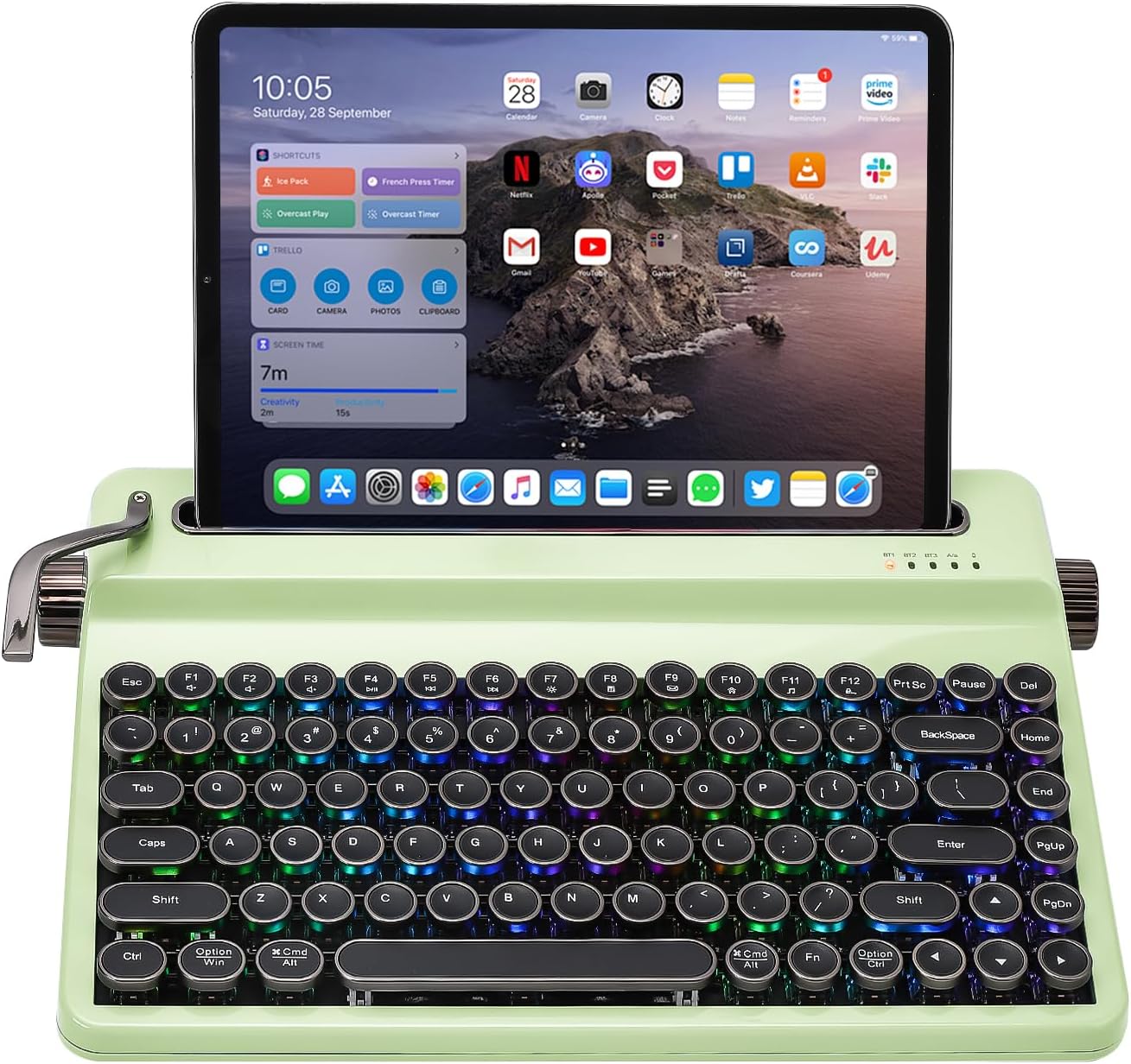 YUNZII QL75 Retro Mechanical Keyboard with RGB Backlit Design