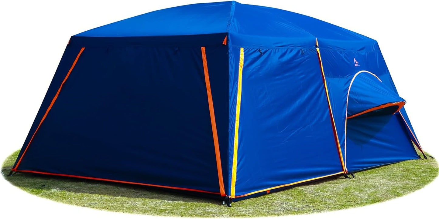 KTT Extra Large Tent for 12 People - Spacious Family Cabin