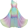Girls One Shoulder Sequin Dress Size 6-14 - Sparkle for Parties